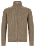 Mm6 Maison Margiela Ribbed Wool Blend Jacket — Beige