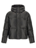 Mm6 Maison Margiela Lacquered Finish Down Down Jacket — Black