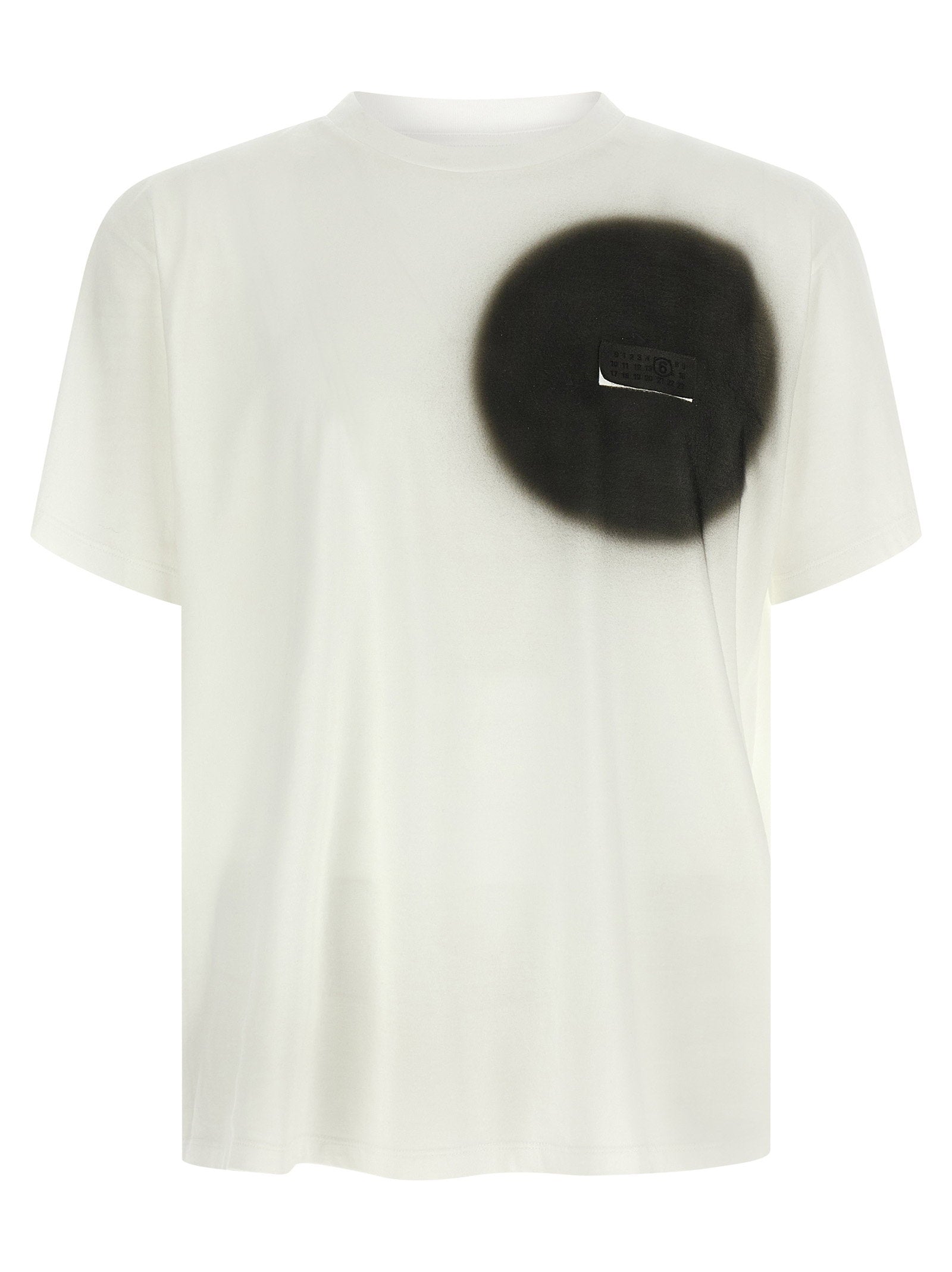 Mm6 Maison Margiela Numeric Signature Spray Print T-Shirt — White