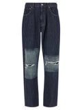 Mm6 Maison Margiela Patchwork Insert Jeans — Indigo