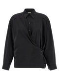 Lemaire Twisted Silk Shirt — Black