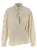 Lemaire Straight Collar Twisted Shirt — Beige