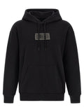 Mm6 Maison Margiela Logo-Patch Cotton Hoodie — Black