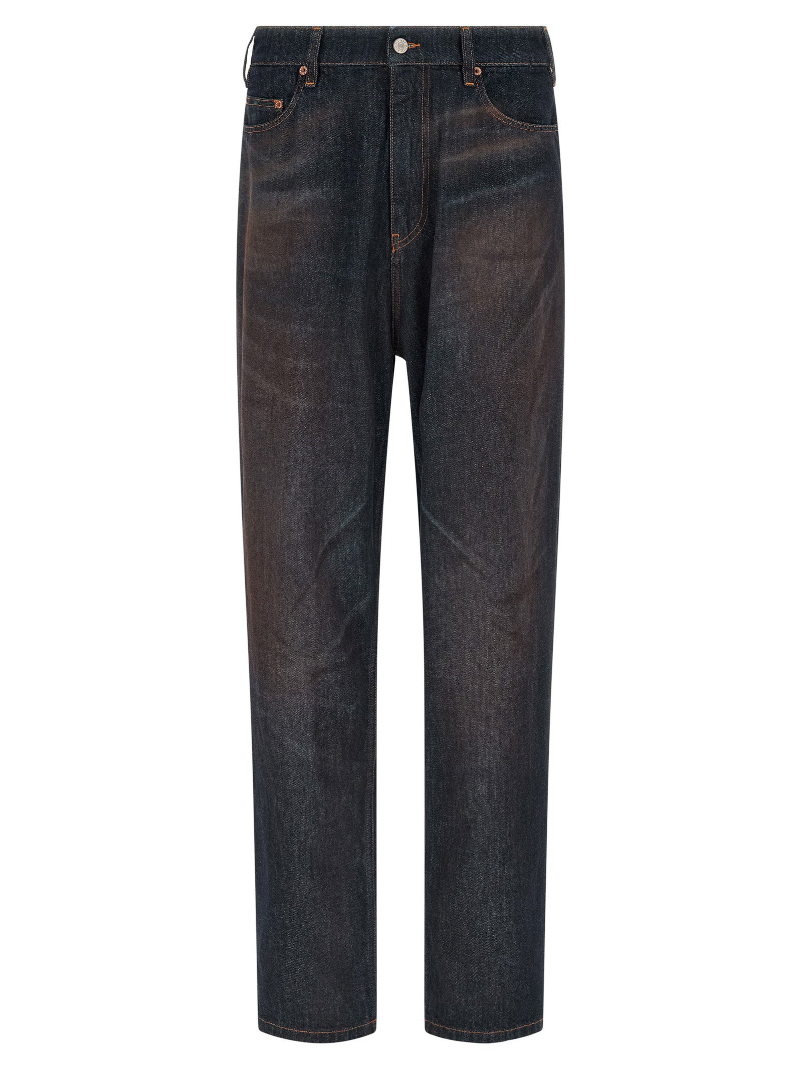 Mm6 Maison Margiela High-Waist Denim Jeans — Black
