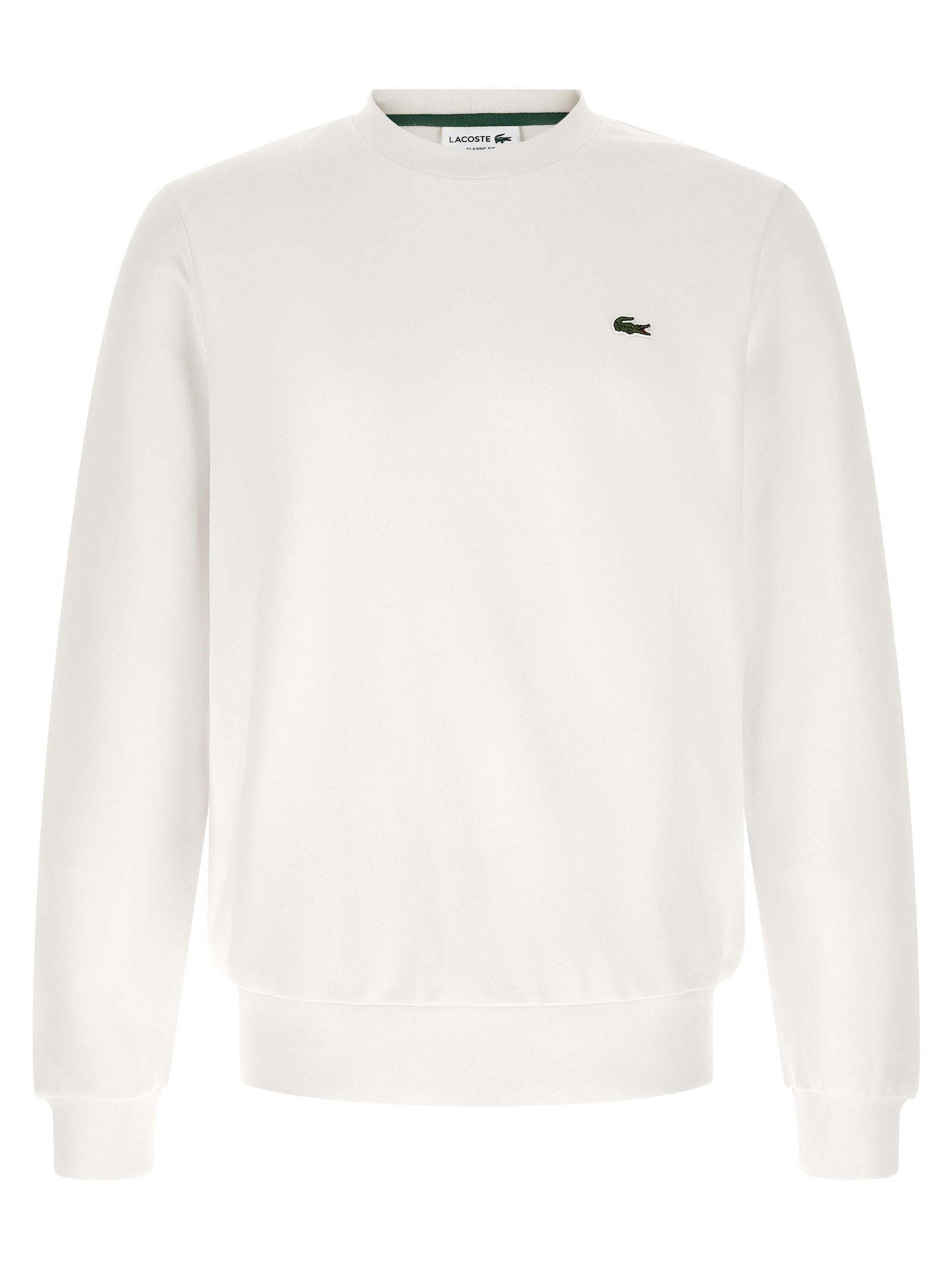 Lacoste Embroidered Logo Sweatshirt — White