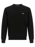 Lacoste Logo-Embroidered Sweatshirt — Black