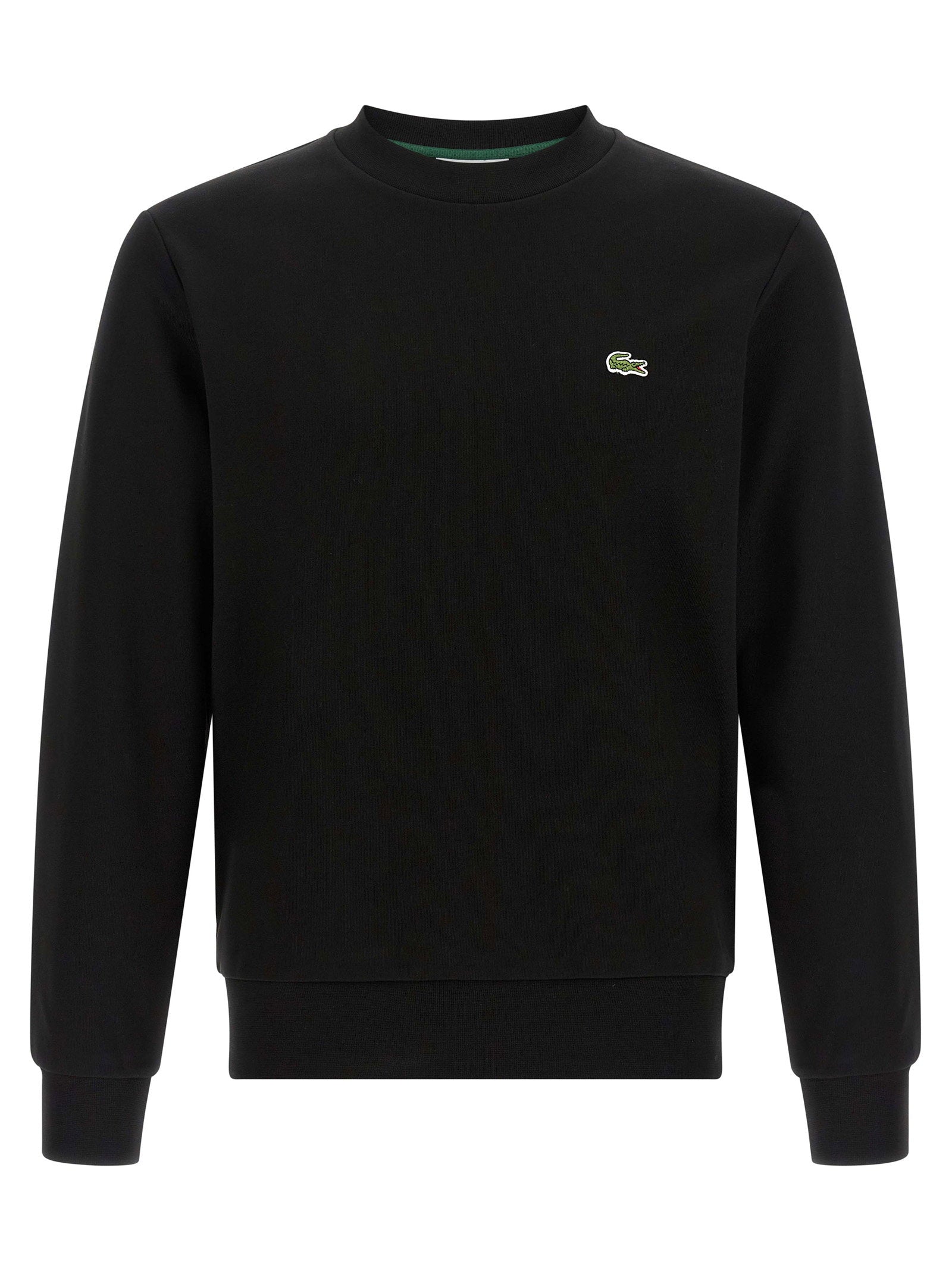 Lacoste Logo-Embroidered Sweatshirt — Black