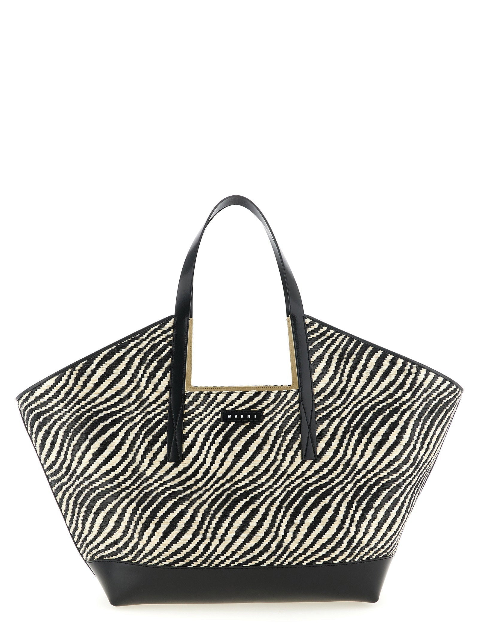 Marni Waves Tote Bag — Black