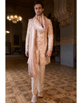 Powder Peach Sherwani Set By KYNAH, Luxury Indian Fashion & Bridal Wear