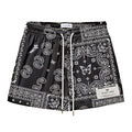 Ryoko Rain Black Paisley Mesh Short