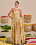 Lemon Tree Tube Maxi Dress By KYNAH, Luxury Indian Fashion & Bridal Wear