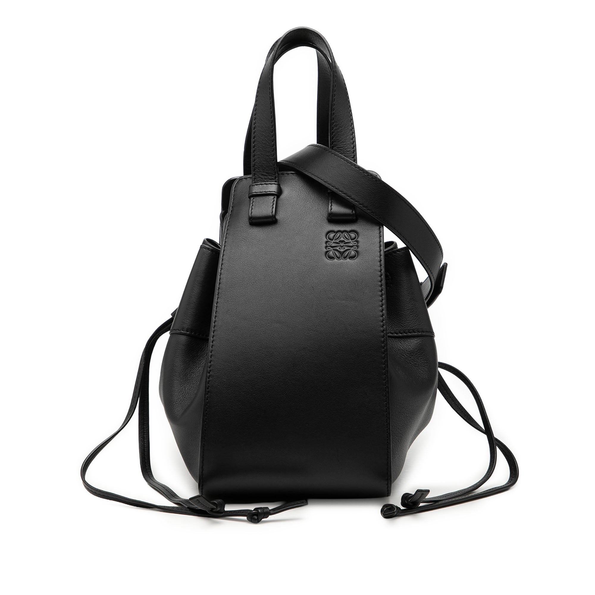 Small Leather Drawstring Hammock Bag