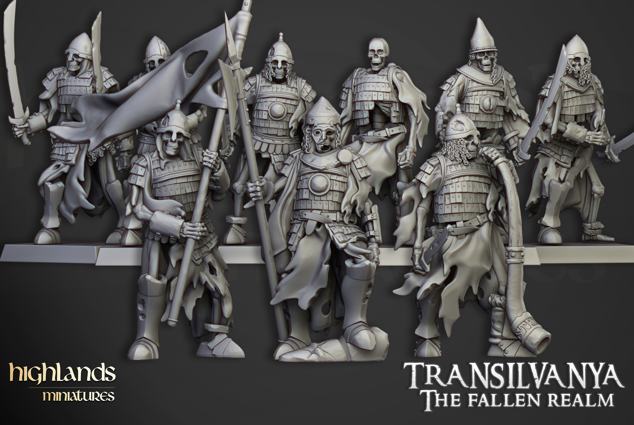 Skeleton Boyar Guard, Highlands Miniatures