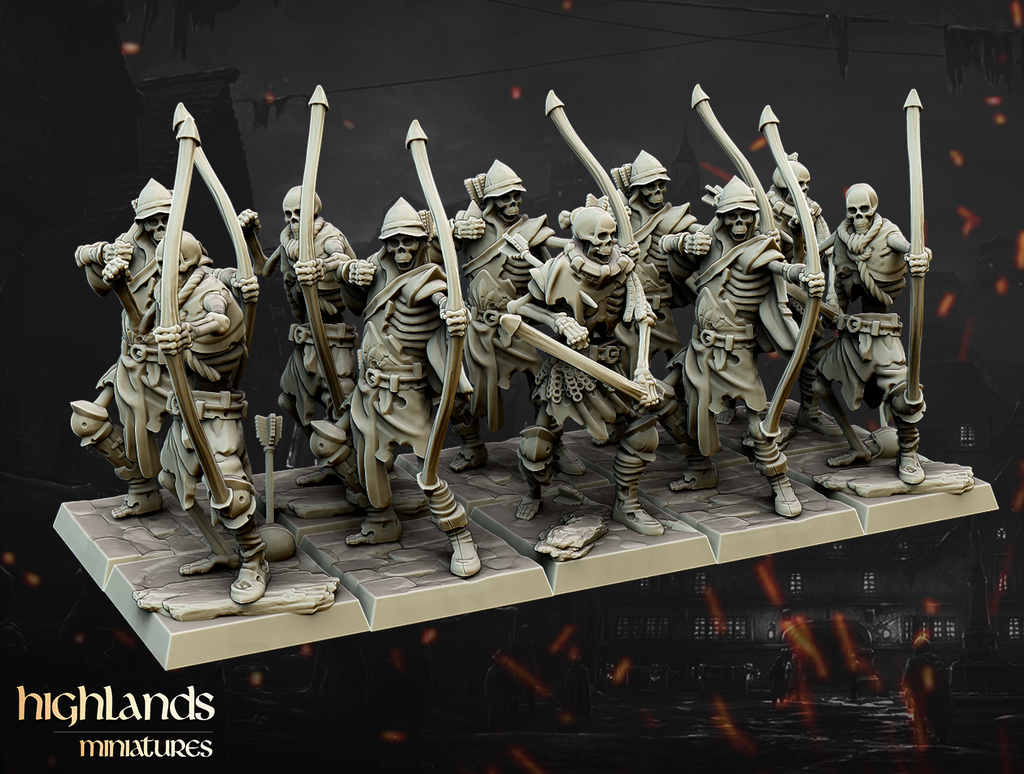 Skeleton Archers, Highlands Miniatures
