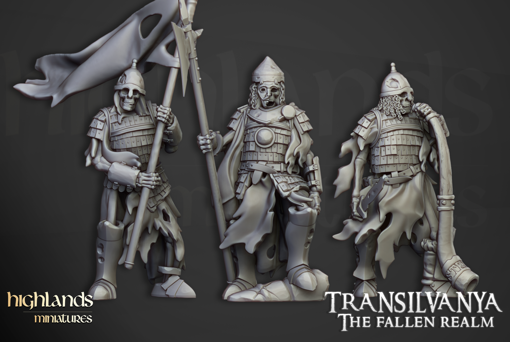 Skeleton Boyar Guard, Highlands Miniatures