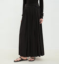 Floating Lights on the Sea Adjustable Waist Pleated Straight Dress