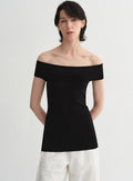 Mulberry silk blended one-shoulder strapless elegant multi-color knitted summer top T-shirt for women