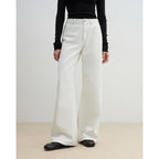 Mint Flavor High Waist Wide Leg Loose Washed Jeans Women