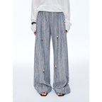 Free Afterglow Retro style linen wide-leg casual pants