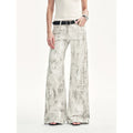 Phantom original snake print flared denim trousers