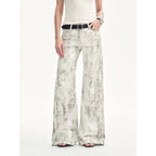 Phantom original snake print flared denim trousers
