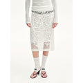 Summer Dream acetate sequin embroidered straight skirt