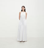 Piano Music halterneck waist-cinching cocoon dress