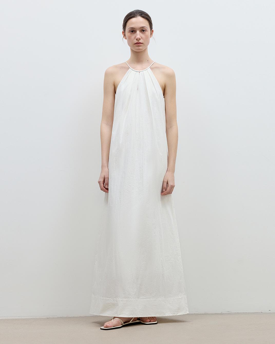 Minimalist Rule halter neck hollow design dress women's summer long dress