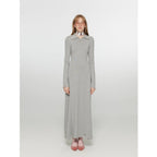 Spring Muse Merino Wool / Exquisite Polo Collar Waist-cinching Knit A-line Dress for Women
