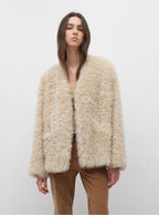 My Little Curly Imported Tuscan Black Sheepskin Jacket