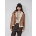 Beethoven's Night Reversible Standing Collar Tuscan Sheepskin Coat