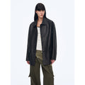 Rembrandt Night New Zealand imported lambskin perforated woven leather jacket spring