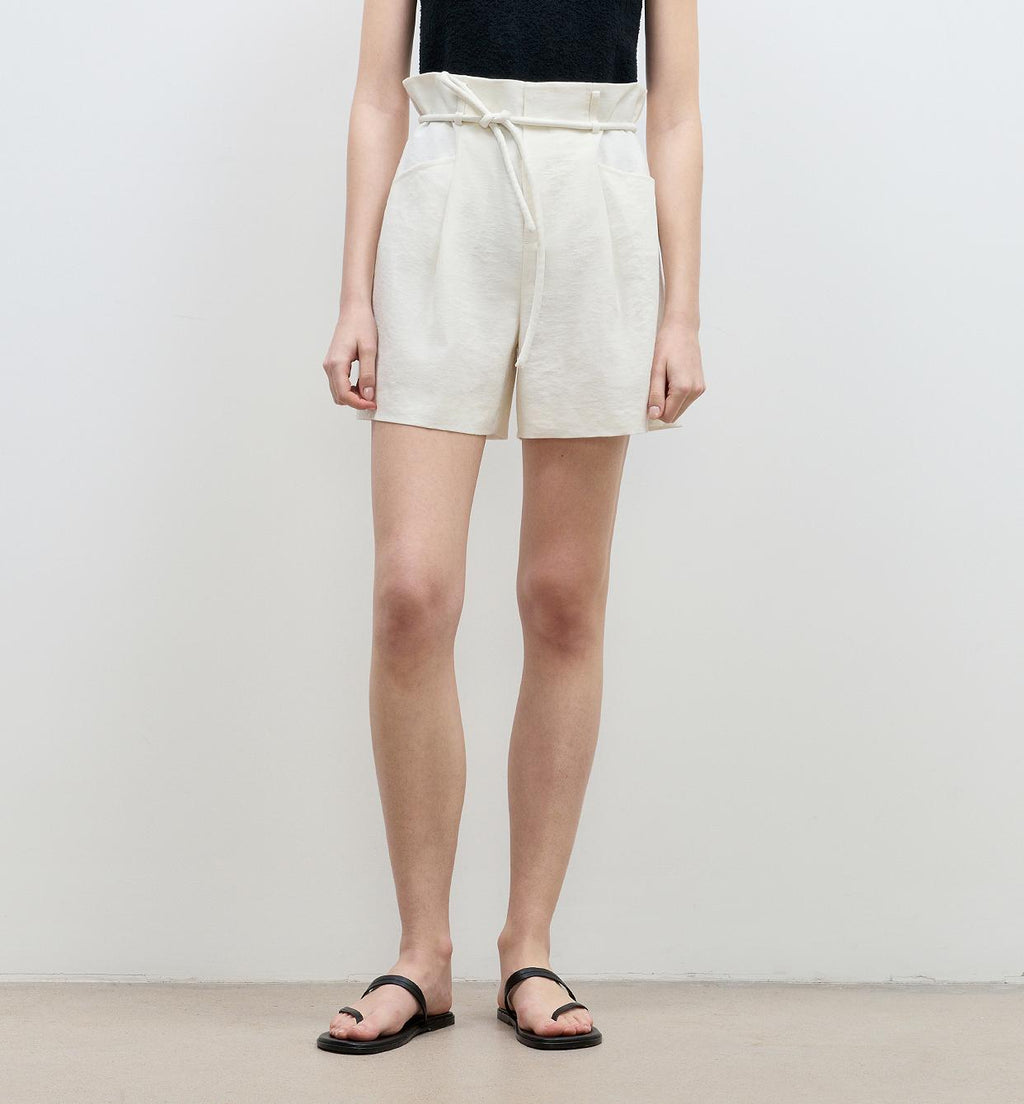 Jungle Fantasy Flower Bud Drawstring High Waist Shorts Women