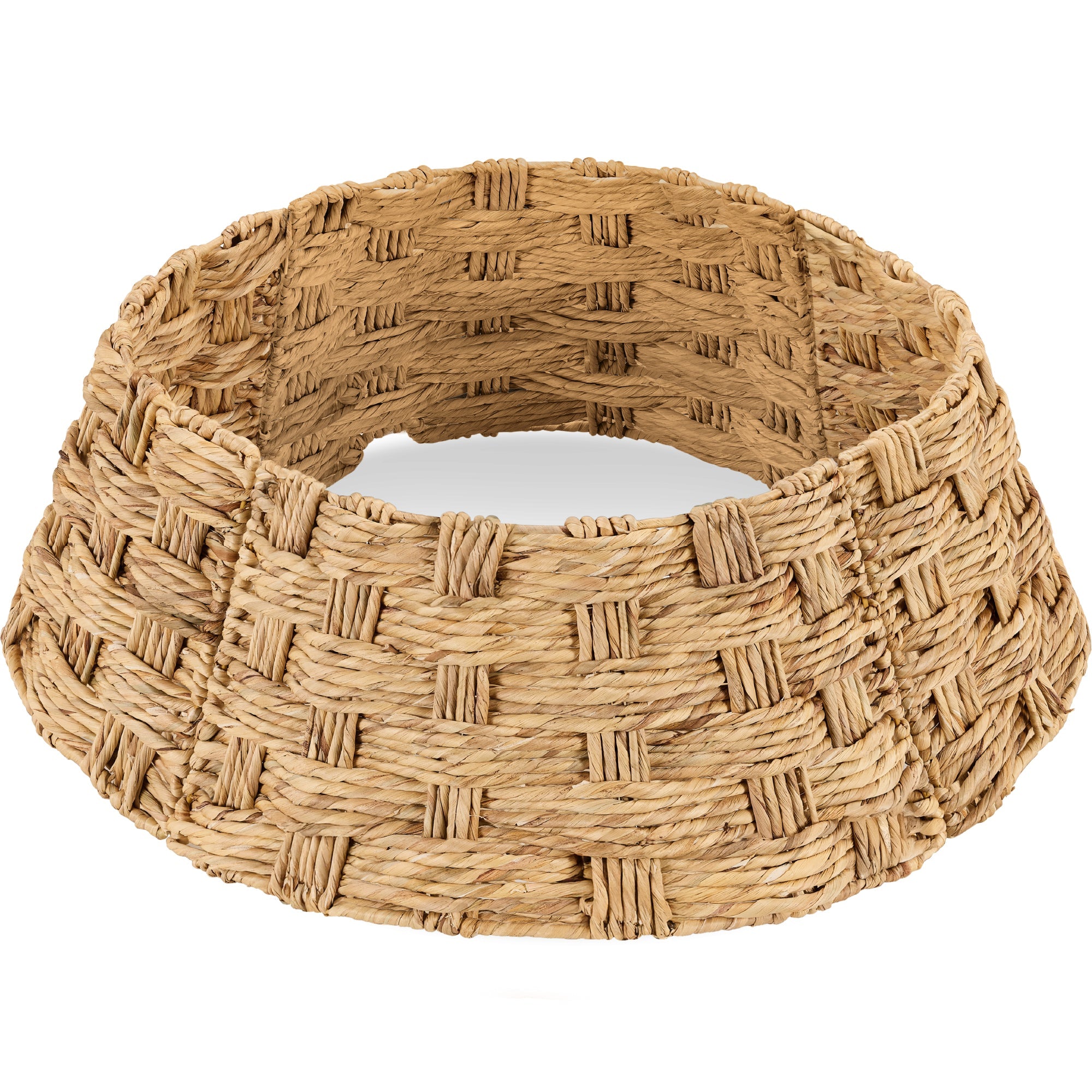 Basket Woven Hyacinth Christmas Holiday Tree Collar - 36in - Natural