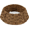 Basket Woven Hyacinth Christmas Holiday Tree Collar - 36in - Chestnut