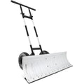 Galvanized Blade 2-Wheel Snow Pusher w/ Adjustable Handle - 36in - Galvanized