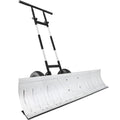2-Wheel Snow Pusher w/ Adjustable Handle, Reflective Tape - 48in - Silver