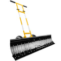2-Wheel Snow Pusher w/ Adjustable Handle, Reflective Tape - 48in - Yellow