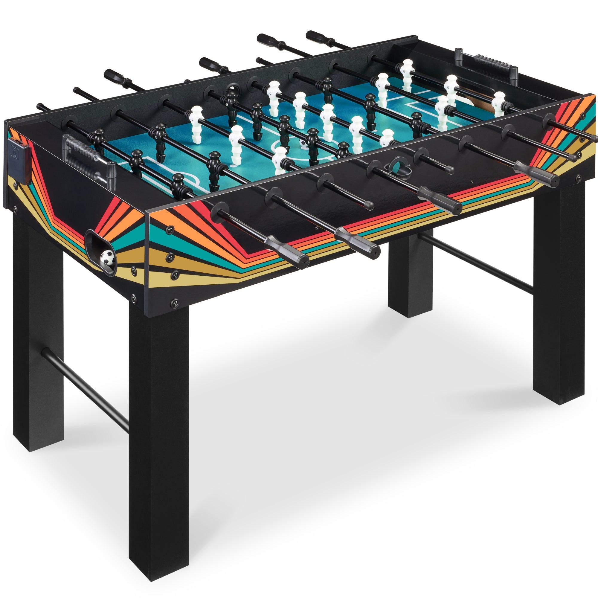 Large Full-Size Foosball Table w/ 2 Balls, 2 Cup Holders - 54in - Arcade