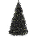 Pre-Lit Artificial Black Spruce Christmas Tree, w/Easy Assembly - 7.5ft