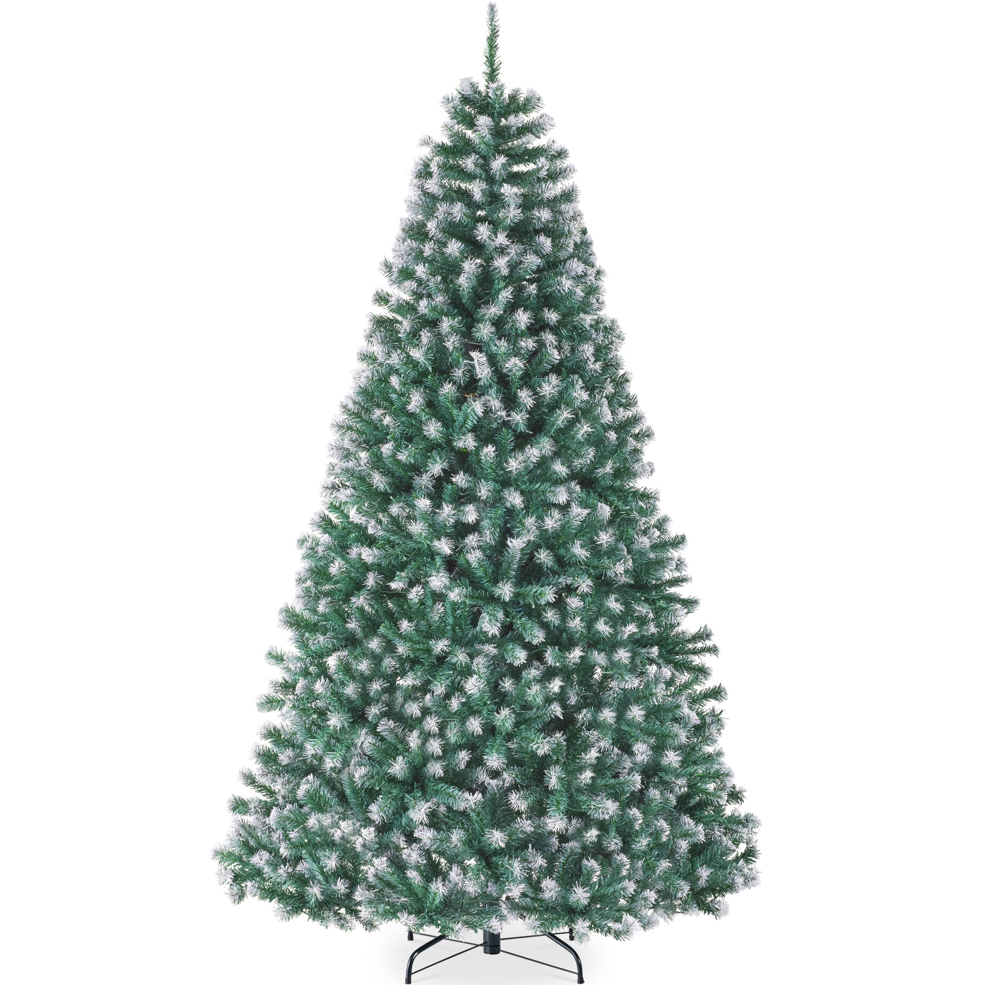 Unlit Frosted Artificial Blue Spruce Christmas Tree, w/Easy Assembly - 7.5ft