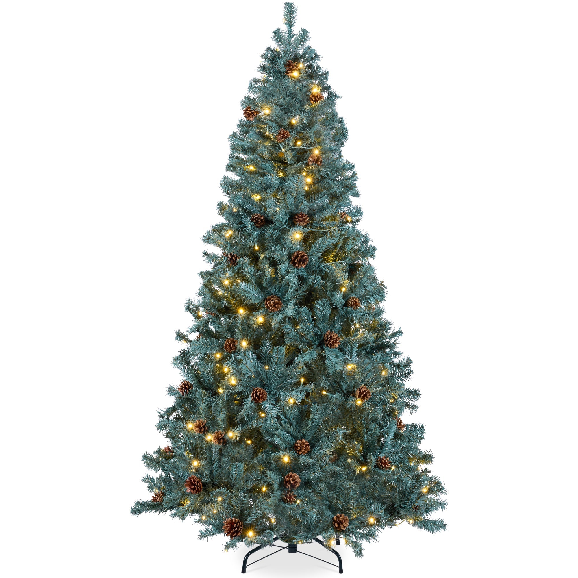 Pre-Lit Pre-Decorated Christmas Tree w/ Pinecones - 9ft