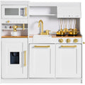 Pretend Play Kitchen with Espresso Machine - White
