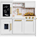 Pretend Play Kitchen with Framed Chalkboard - White