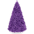Artificial Purple Christmas Tree, Unlit Pine Design w/Easy Assembly