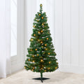 Pre-lit Colorful Mini Spruce Christmas Tree w/ LED Lights - 4ft - Green Spruce
