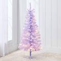 Pre-lit Colorful Mini Spruce Christmas Tree w/ LED Lights - 4ft - Lavender