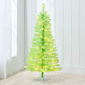 Pre-lit Colorful Mini Spruce Christmas Tree w/ LED Lights - 4ft - Lime Green