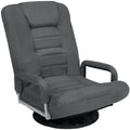 Gaming Floor Chair w/ 360-Degree Swivel, Armrest, Adjustable Backrest - Dark Gray