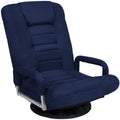 Gaming Floor Chair w/ 360-Degree Swivel, Armrest, Adjustable Backrest - Navy